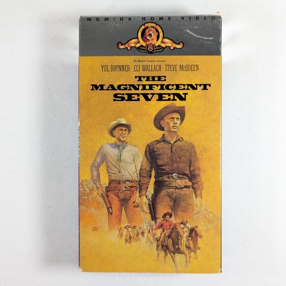 3/$15 Vintage VHS tape THE MAGNIFICENT SEVEN Yul Brynner Steve McQueen - Picture 1 of 3